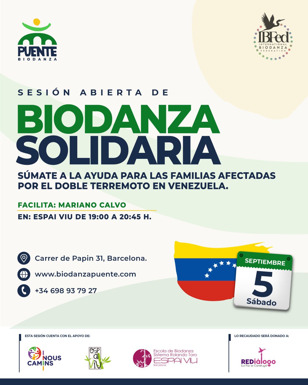 Biodanza Solidaria 5 de Septiembre de 2026
