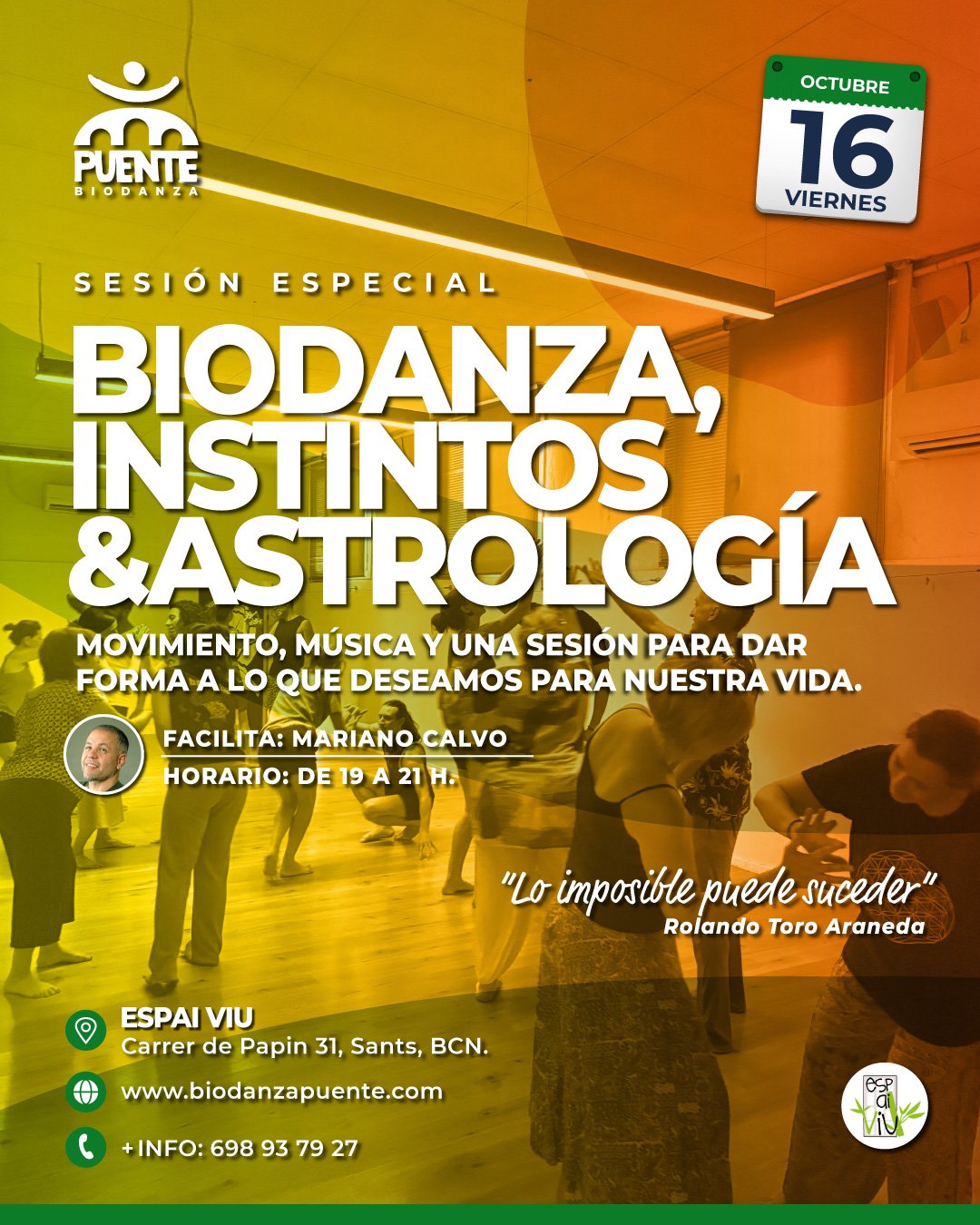 Clase Biodanza Puente 16 de Octubre 2026