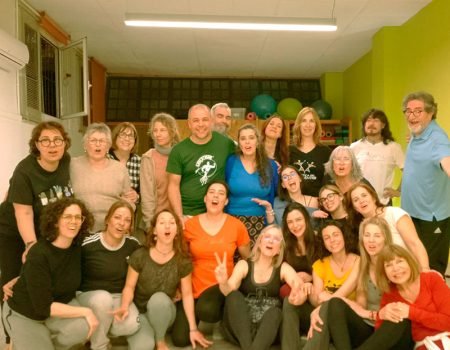 Foto de final de clase de Biodanza Puente